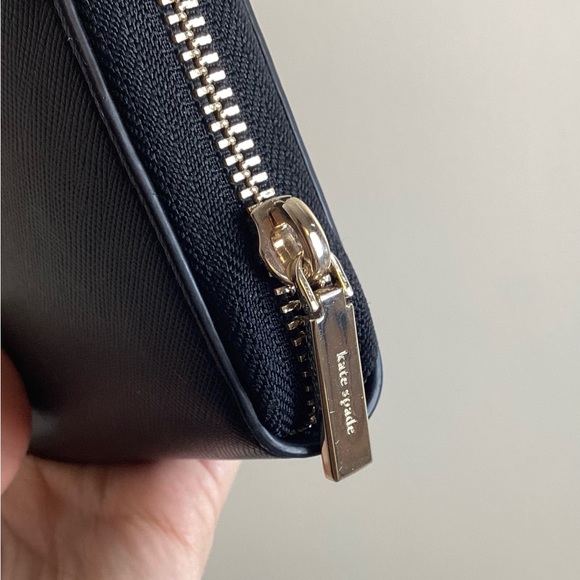 Kate Spade Tinsel Glitter Fabric Black Satchel Crossbody Purse & Wallet *As Is - Picture 13 of 16